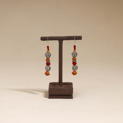 Orange - patwa thread beads earrings by kailash 30