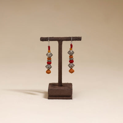 Orange - patwa thread beads earrings by kailash 38