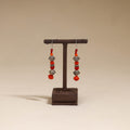 Orange - patwa thread beads earrings by kailash 40