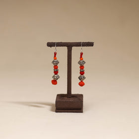 Orange - patwa thread beads earrings by kailash 40