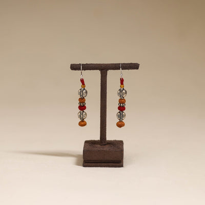 Orange - patwa thread beads earrings by kailash 50