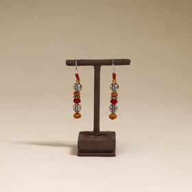 Orange - patwa thread beads earrings by kailash 50
