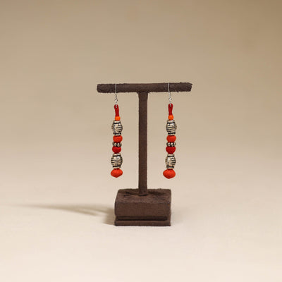 Orange - patwa thread beads earrings by kailash 60