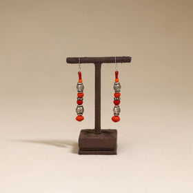 Orange - patwa thread beads earrings by kailash 60