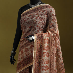 Pedana hand block print natural dyed kota doria cotton