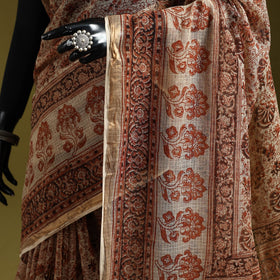 Pedana hand block print natural dyed kota doria cotton