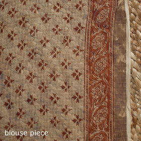 Pedana hand block print natural dyed kota doria cotton