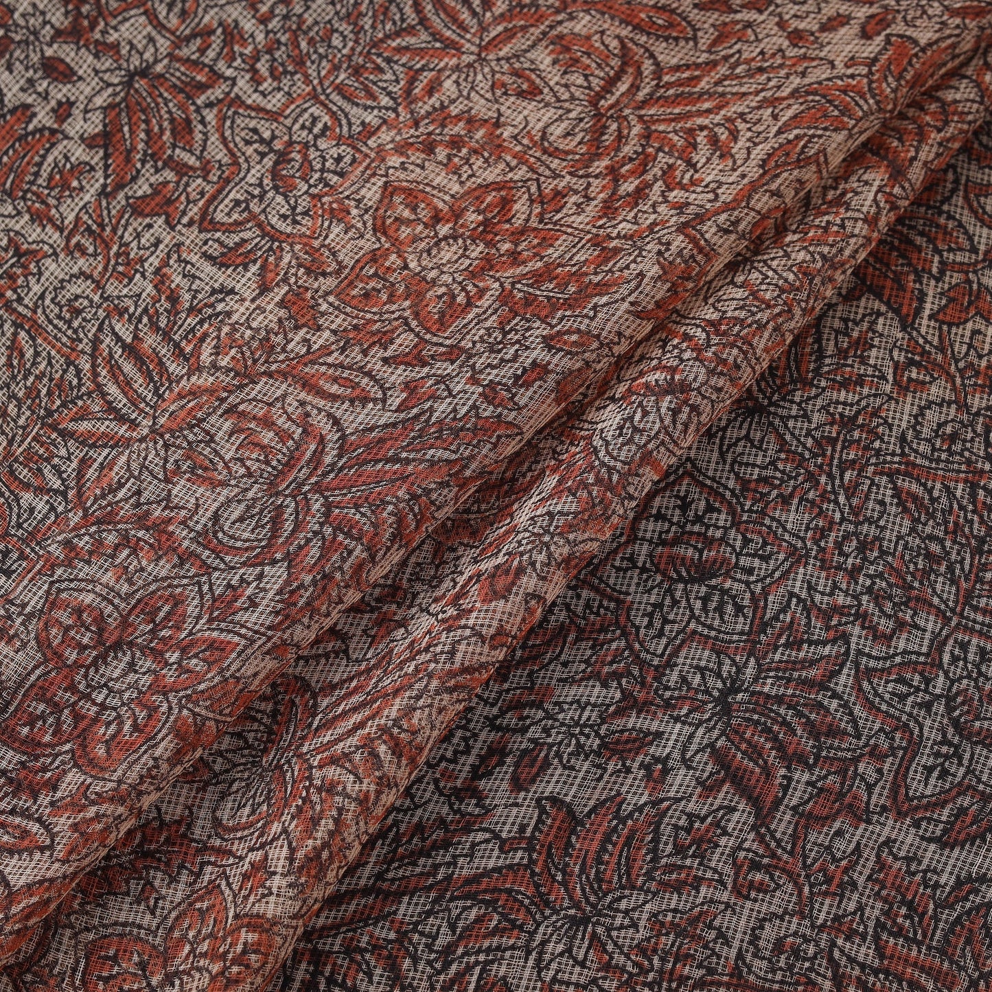 Pedana hand block print natural dyed kota doria cotton
