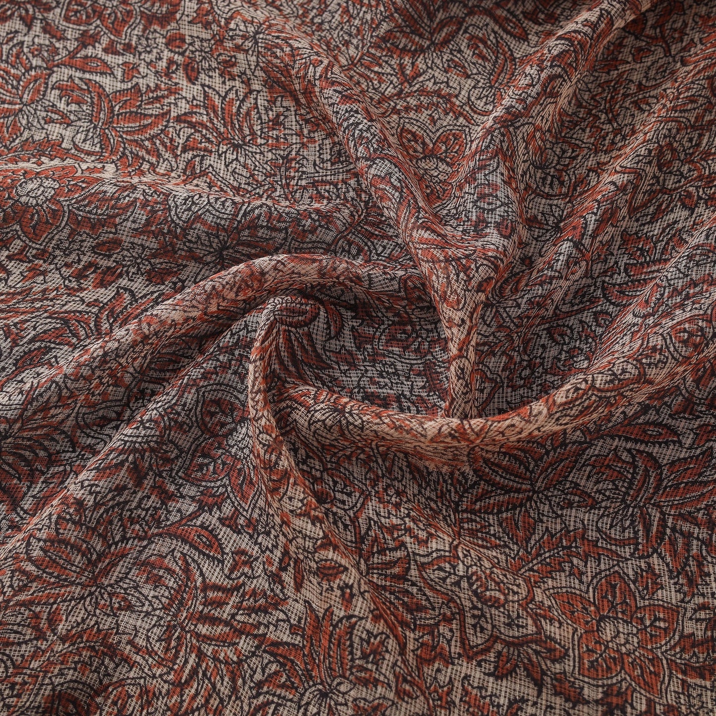 Pedana hand block print natural dyed kota doria cotton