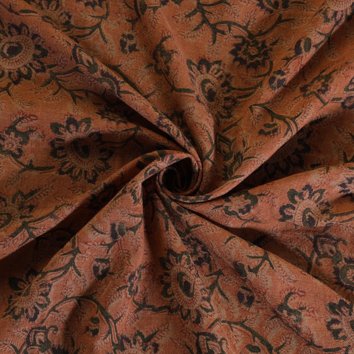 Orange - pedana handwoven wool natural dyed kalamkari
