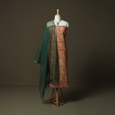 Pedana kalamkari hand block print natural dyed cotton 2pc