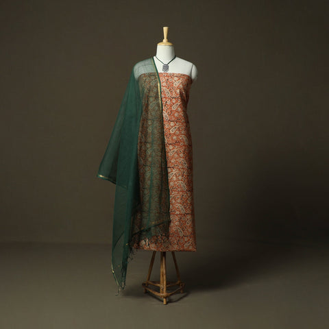 Pedana kalamkari hand block print natural dyed cotton 2pc