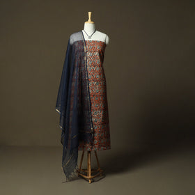 Pedana kalamkari hand block print natural dyed cotton 2pc