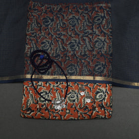 Pedana kalamkari hand block print natural dyed cotton 2pc