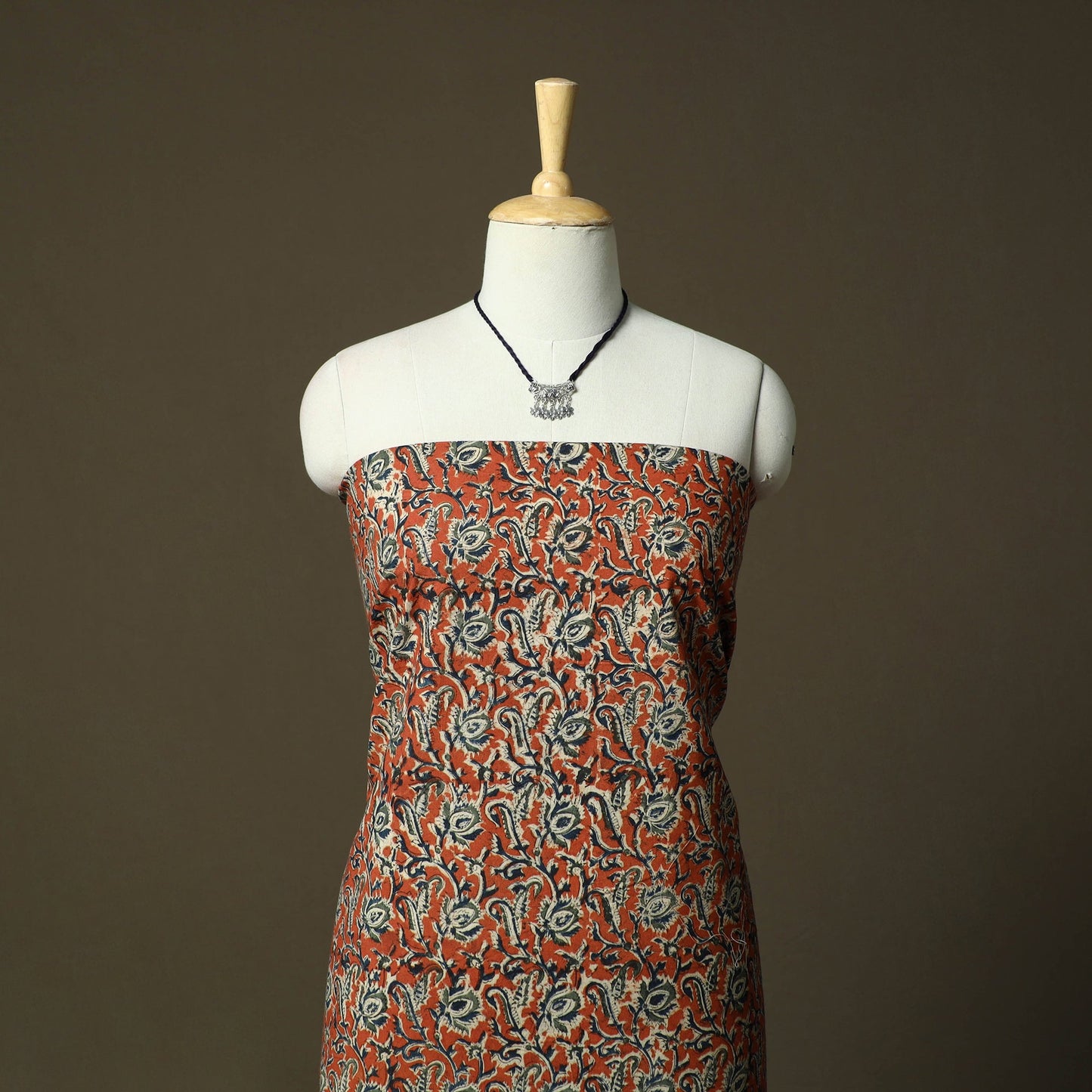 Pedana kalamkari hand block print natural dyed cotton 2pc