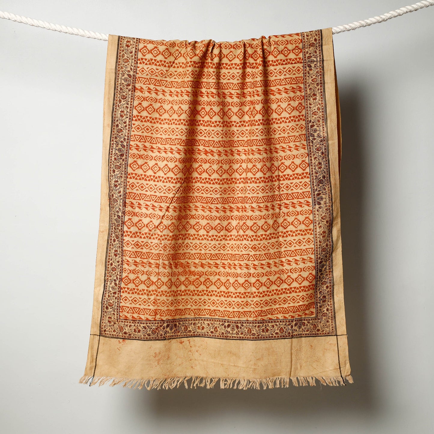  Pedana Kalamkari Block Printing Handloom Cotton Towel 