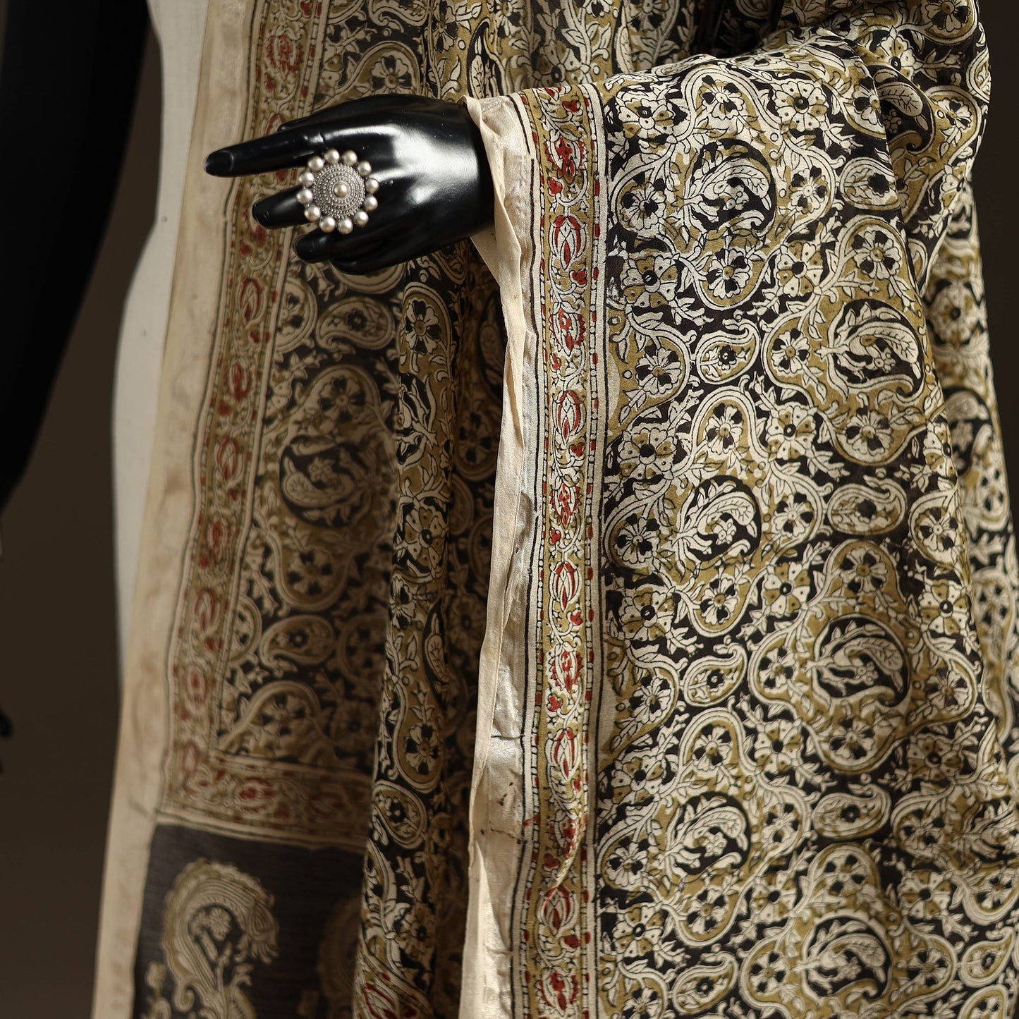 Orange - pedana natural dyed hand kalamkari dupatta