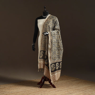 Orange - pedana natural dyed hand kalamkari dupatta