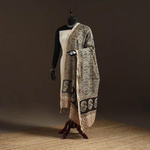 Orange - pedana natural dyed hand kalamkari dupatta