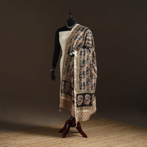 Orange - pedana natural dyed hand kalamkari dupatta