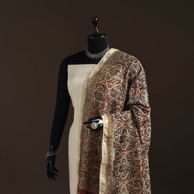Orange - pedana natural dyed hand kalamkari dupatta