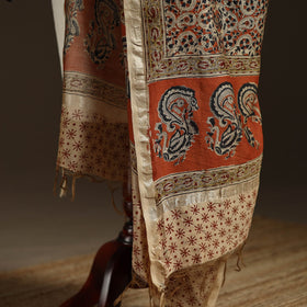 Orange - pedana natural dyed hand kalamkari dupatta