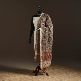 Orange - pedana natural dyed hand kalamkari dupatta