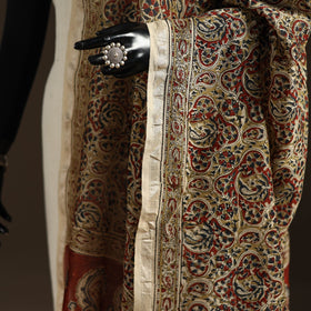 Orange - pedana natural dyed hand kalamkari dupatta