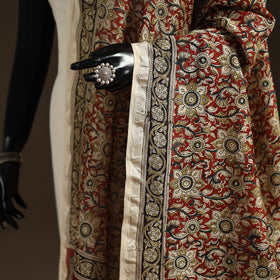 Orange - pedana natural dyed hand kalamkari dupatta