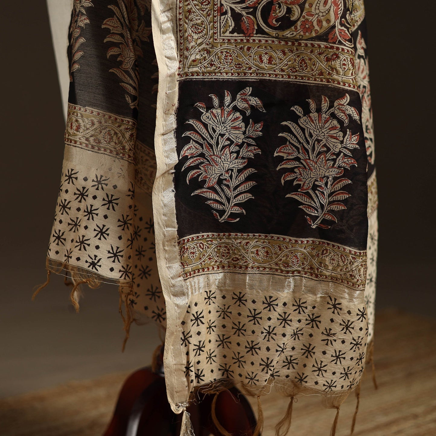 Orange - pedana natural dyed hand kalamkari dupatta