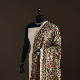 Orange - pedana natural dyed hand kalamkari dupatta