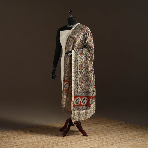 Orange - pedana natural dyed hand kalamkari dupatta