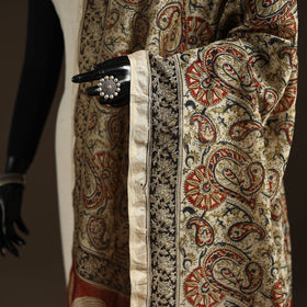 Orange - pedana natural dyed hand kalamkari dupatta
