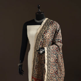 Orange - pedana natural dyed hand kalamkari dupatta