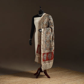 Orange - pedana natural dyed hand kalamkari dupatta