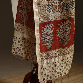 Orange - pedana natural dyed hand kalamkari dupatta