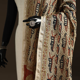 Orange - pedana natural dyed hand kalamkari dupatta