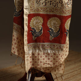 Orange - pedana natural dyed hand kalamkari dupatta