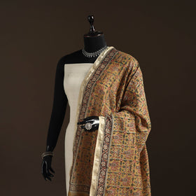 Orange - pedana natural dyed hand kalamkari dupatta