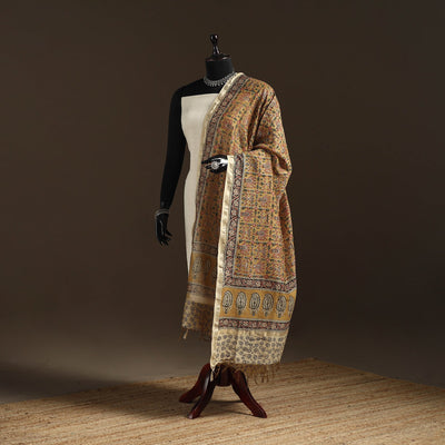 Orange - pedana natural dyed hand kalamkari dupatta