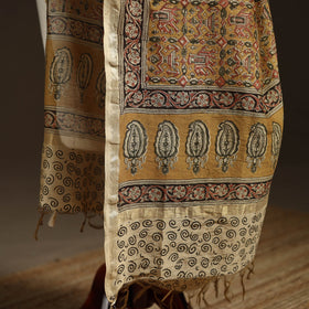 Orange - pedana natural dyed hand kalamkari dupatta