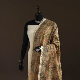 Orange - pedana natural dyed hand kalamkari dupatta