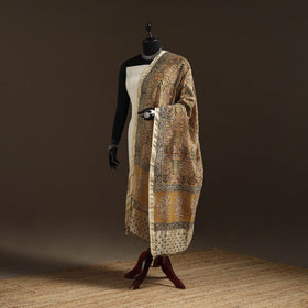 Orange - pedana natural dyed hand kalamkari dupatta