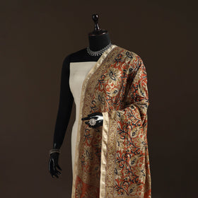Orange - pedana natural dyed hand kalamkari dupatta