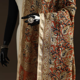 Orange - pedana natural dyed hand kalamkari dupatta