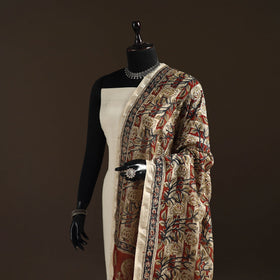 Orange - pedana natural dyed hand kalamkari dupatta