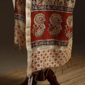 Orange - pedana natural dyed hand kalamkari dupatta