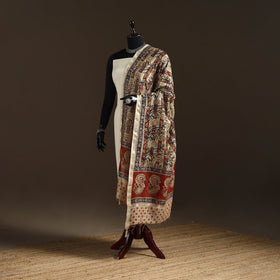 Orange - pedana natural dyed hand kalamkari dupatta