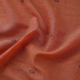 Orange - Phulia Jamdani Handloom Cotton Fabric 17
