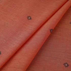 Orange - Phulia Jamdani Handloom Cotton Fabric 17